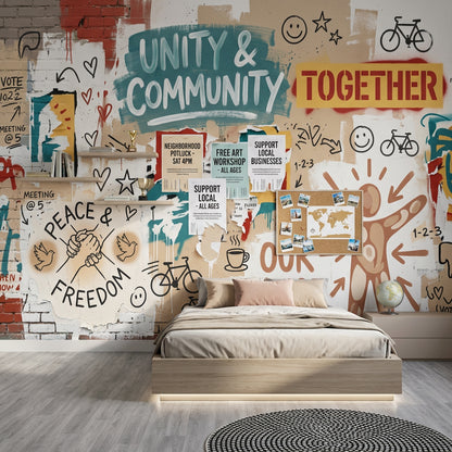 Posters Wallpaper Street Art Typography Wall Mural