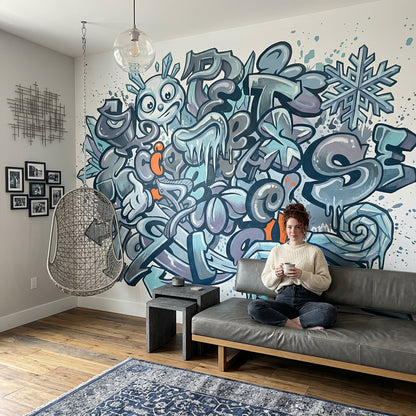 Graffiti Wallpaper Street Art Removable Icy Wall Decor