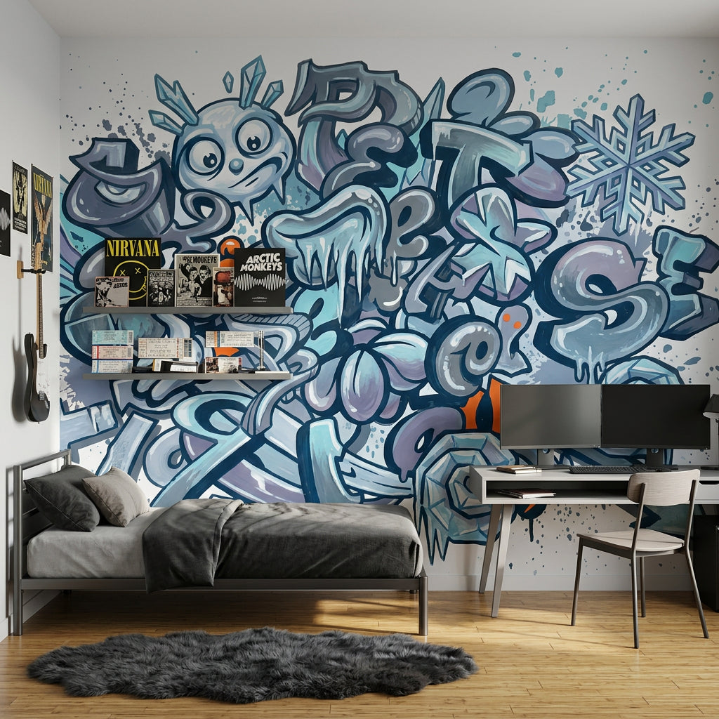 Graffiti Wallpaper Street Art Removable Icy Wall Decor
