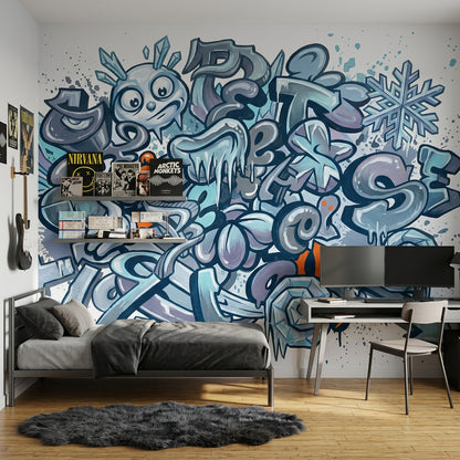 Graffiti Wallpaper Street Art Removable Icy Wall Decor