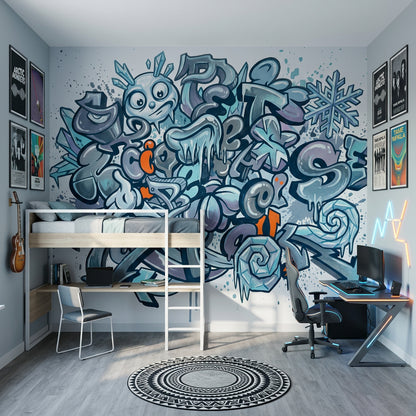 Graffiti Wallpaper Street Art Removable Icy Wall Decor
