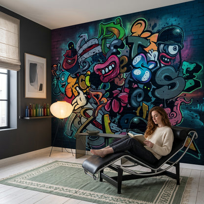 Brick Wall Wallpaper Urban Street Art Removable Wall Decor