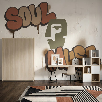 Graffiti Wallpaper Street Art Removable Typography Wall Decor
