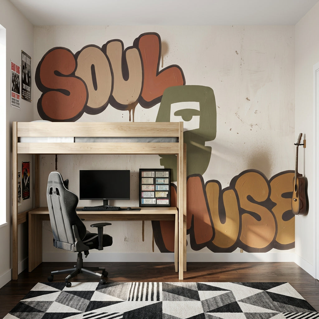 Graffiti Wallpaper Street Art Removable Typography Wall Decor