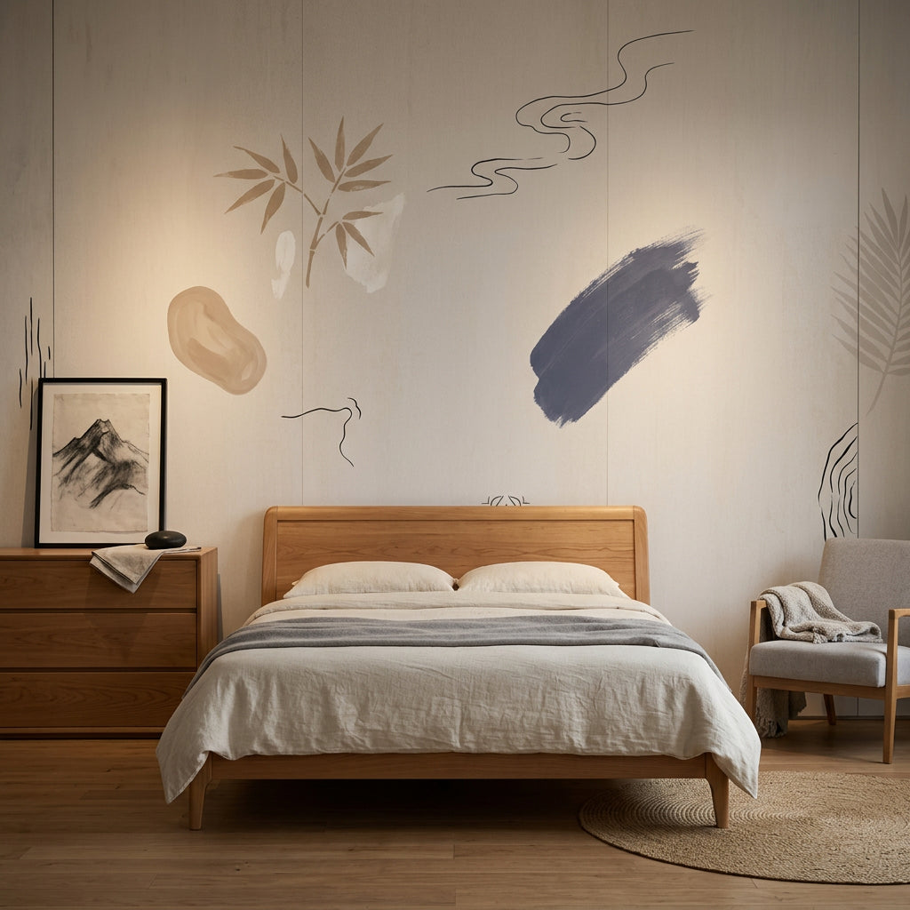 Light Abstract Wallpaper Minimalist Removable Airy Neutral Wall Decor