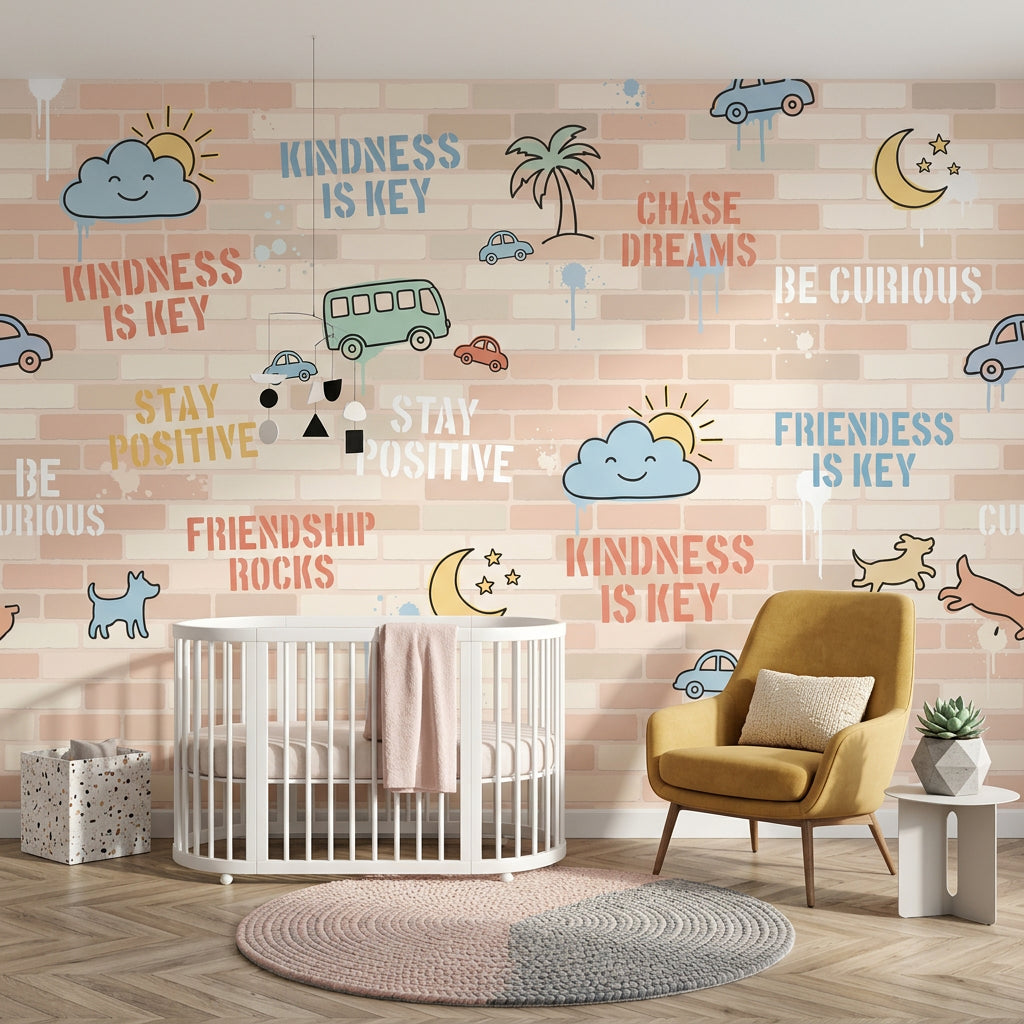 Brick Wall Wallpaper With Stars Removable Brick Wall Wall Decor