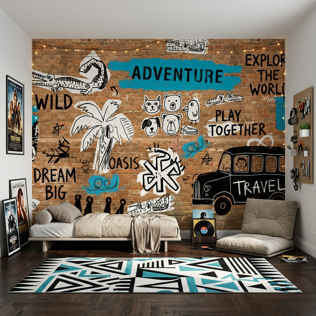 Brick Wall Wallpaper Urban Brick Wall Removable Exposed Brick Wall Wall Decor