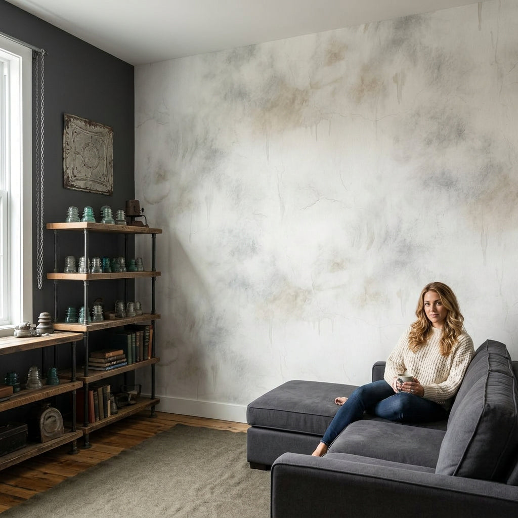 Concrete Texture Wallpaper Concrete Wall Removable Concrete Texture Wall Decor