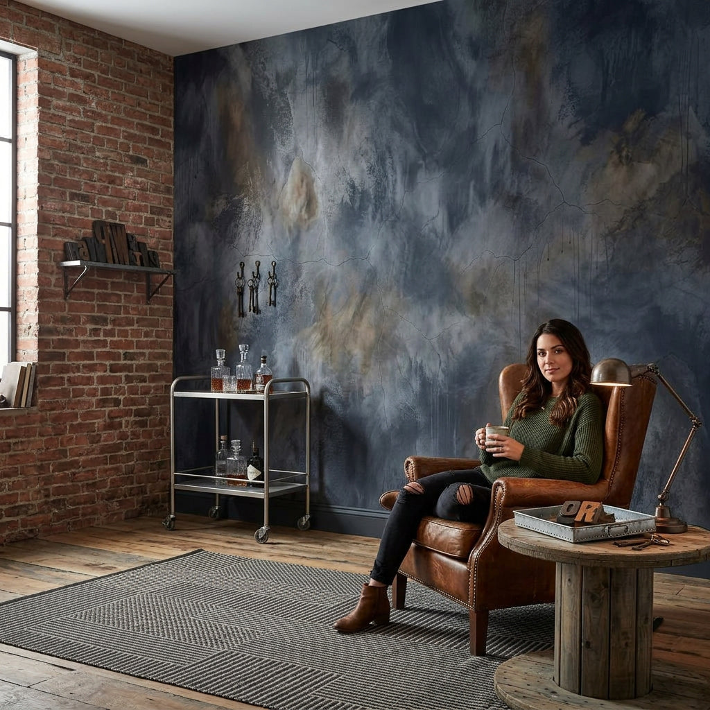 Concrete Texture Wallpaper Cement Finish Industrial Surface Wall Mural