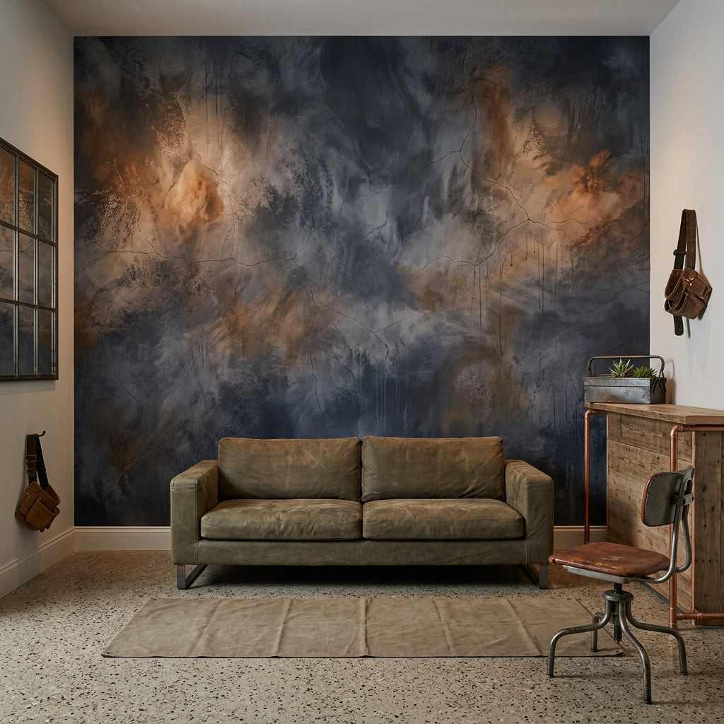 Concrete Texture Wallpaper Cement Finish Industrial Surface Wall Mural