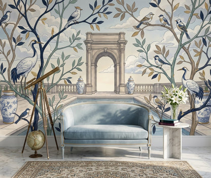 Cloudy Sky Wallpaper Overcast Gray Removable Wall Decor