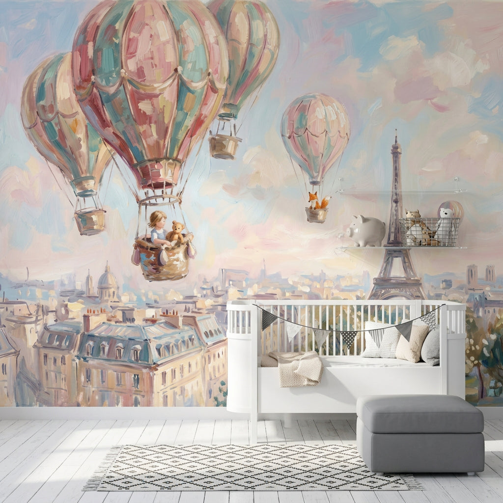 Eiffel Tower Wallpaper Paris Whimsical Wall Mural