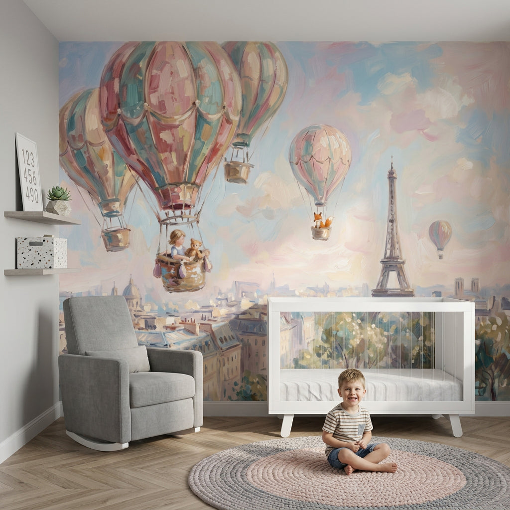 Eiffel Tower Wallpaper Paris Whimsical Wall Mural