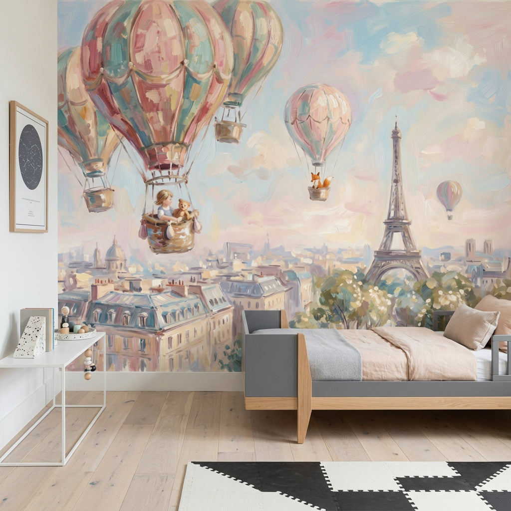Eiffel Tower Wallpaper Paris Whimsical Wall Mural