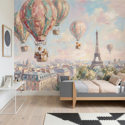 Eiffel Tower Wallpaper Paris Whimsical Wall Mural