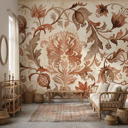 Paper Texture Wallpaper Parchment Finish Aged Surface Wall Mural