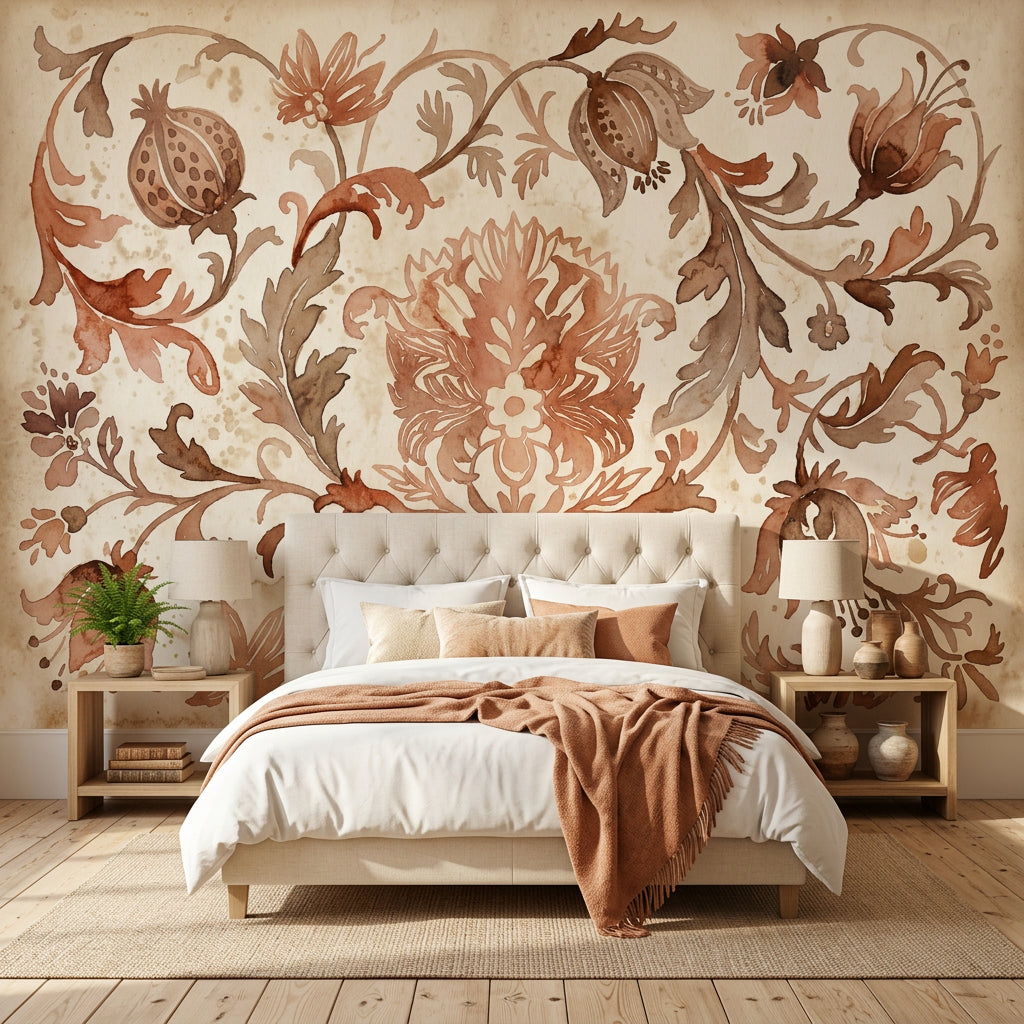 Paper Texture Wallpaper Parchment Finish Aged Surface Wall Mural