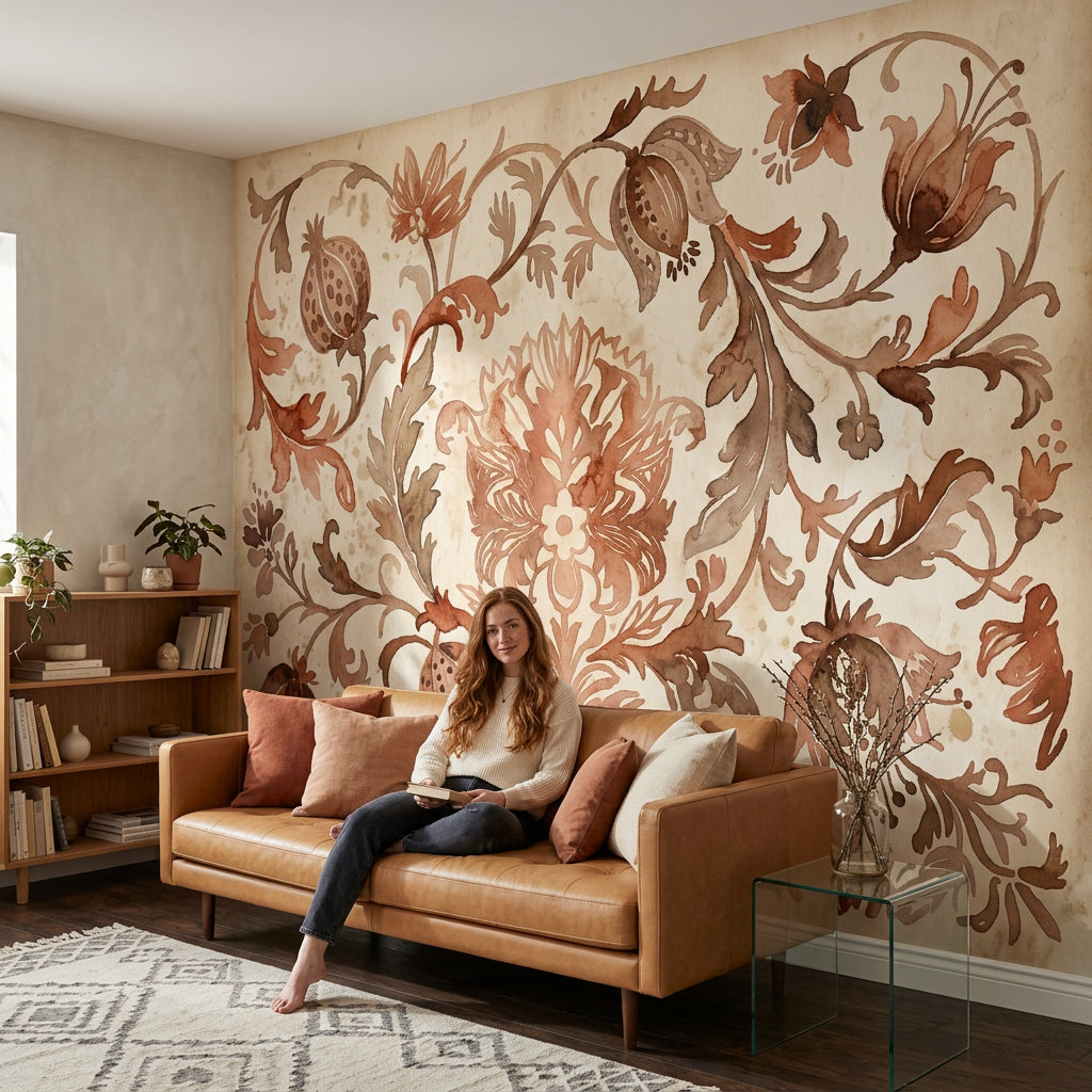 Paper Texture Wallpaper Parchment Finish Aged Surface Wall Mural