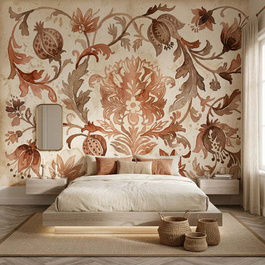 Paper Texture Wallpaper Parchment Finish Aged Surface Wall Mural