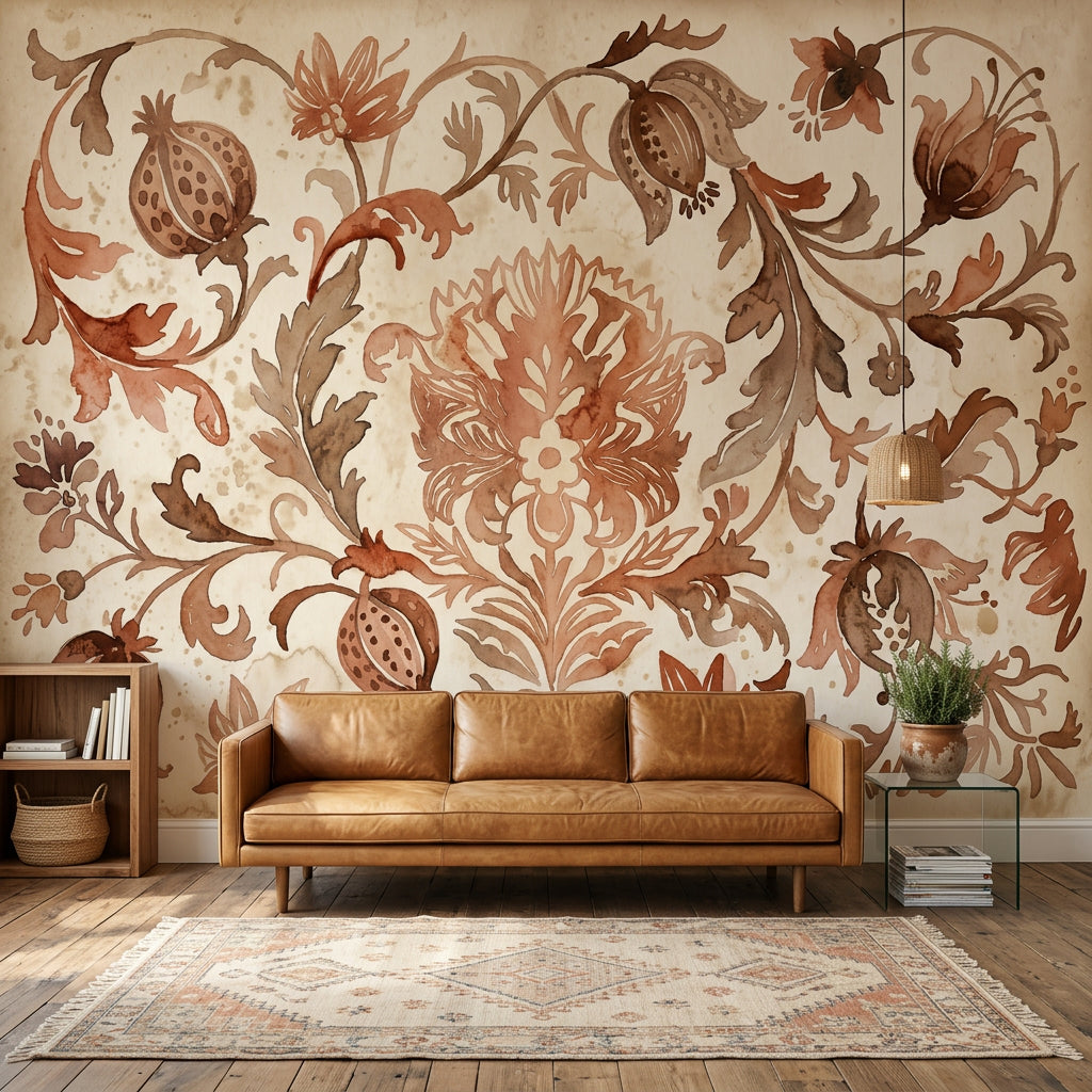 Paper Texture Wallpaper Parchment Finish Aged Surface Wall Mural