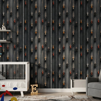 Formula Race Cars Wallpaper Overhead View Modern Motorsport Removable Wall Decor