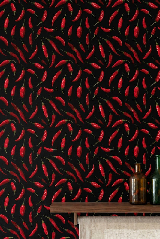 Solid Black Wallpaper Dark Modern Decorative Mural