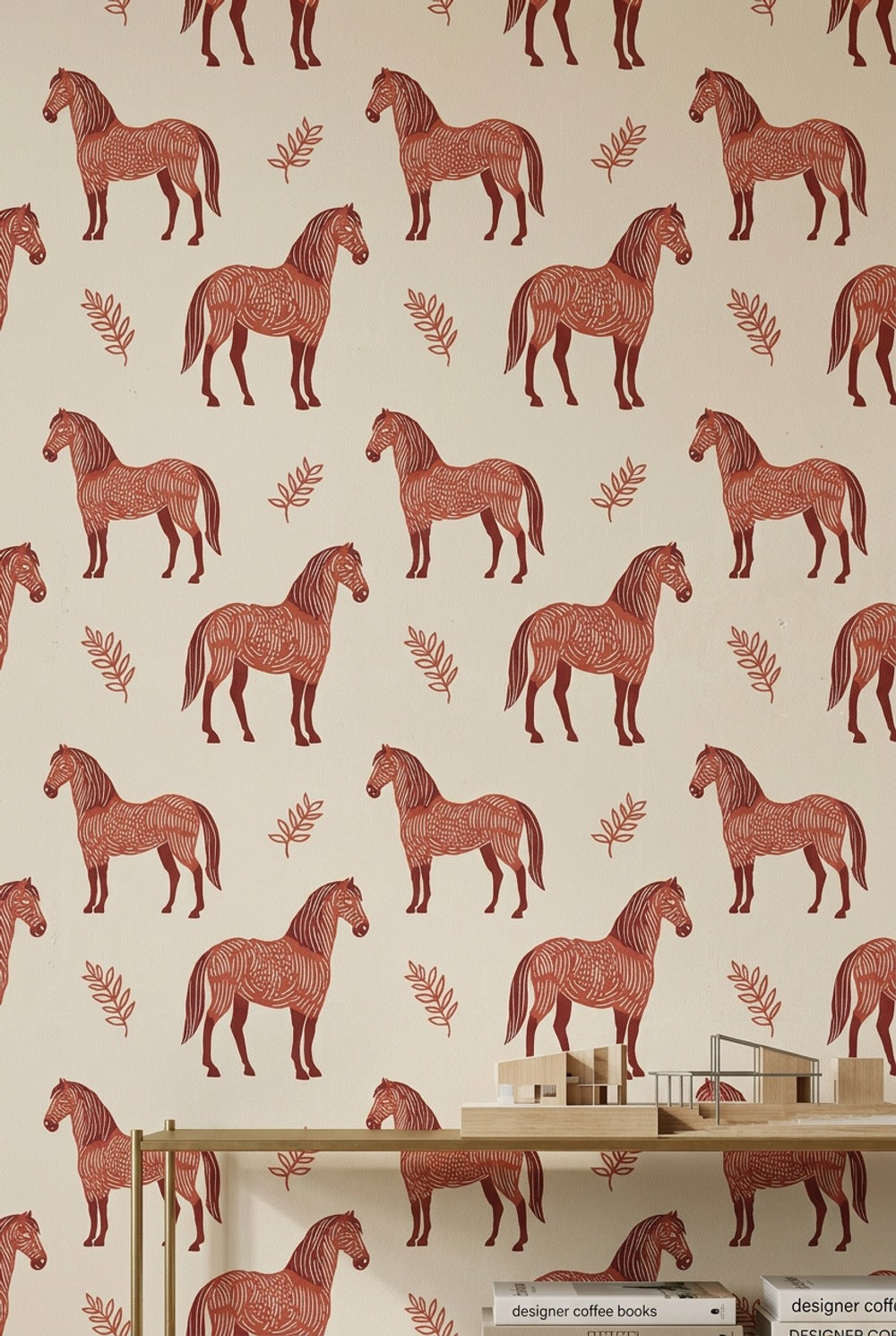 Horse Wallpaper Zebra Animal Motif Removable Wall Decor