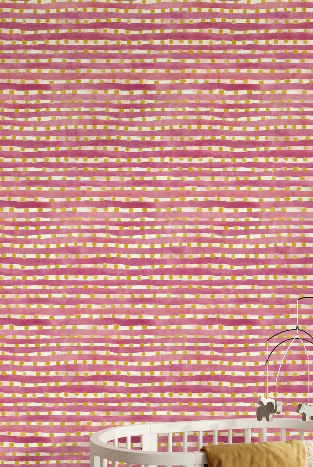 Abstract Pattern Wallpaper Watercolor Stripes Removable Dotty Wall Decor