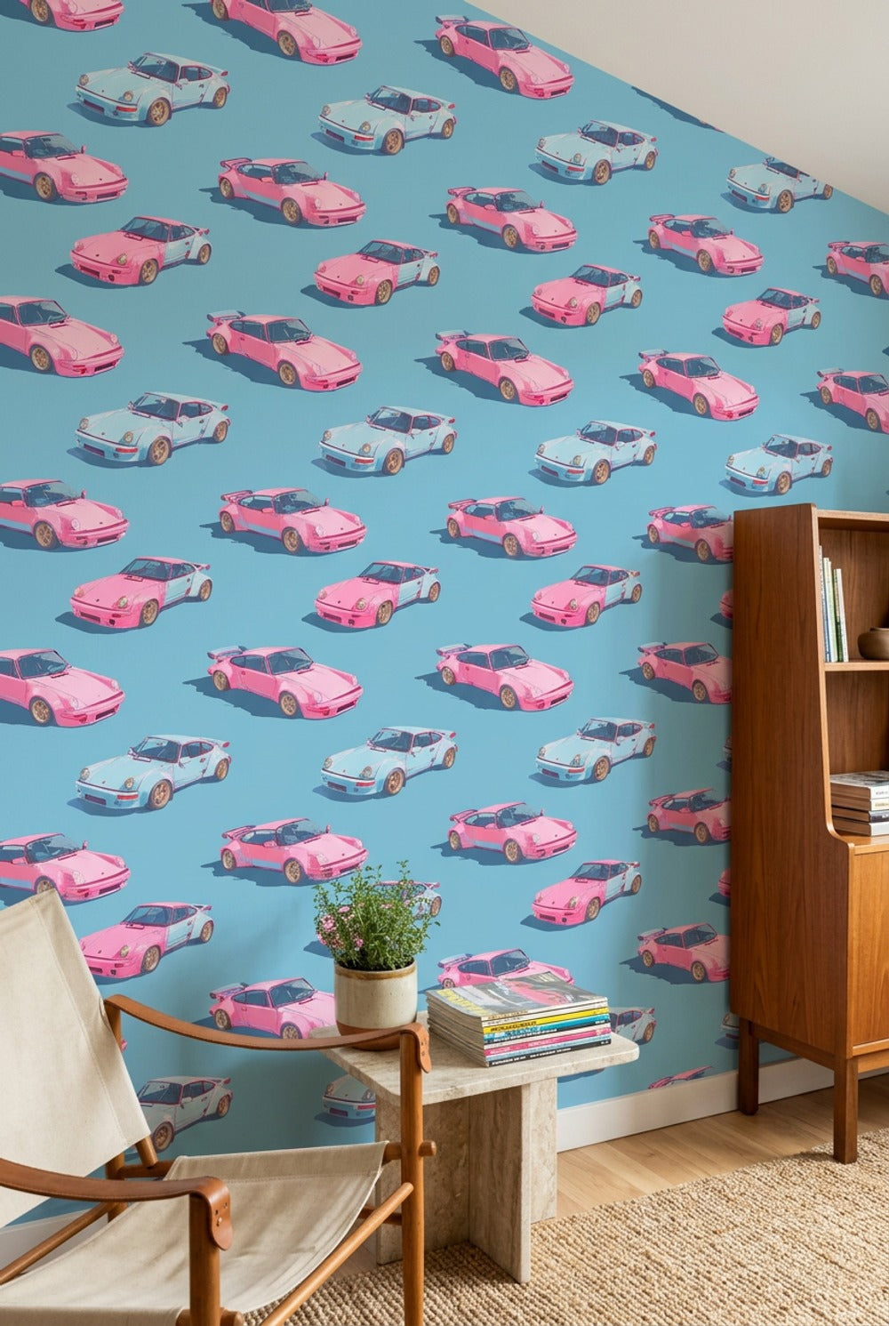 Mid-Century Modern Wallpaper Retro Pop Art Removable Wall Decor