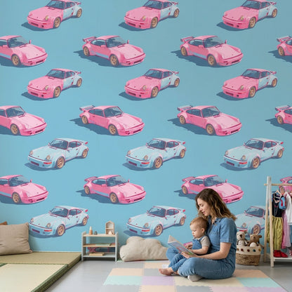 Mid-Century Modern Wallpaper Retro Pop Art Removable Wall Decor