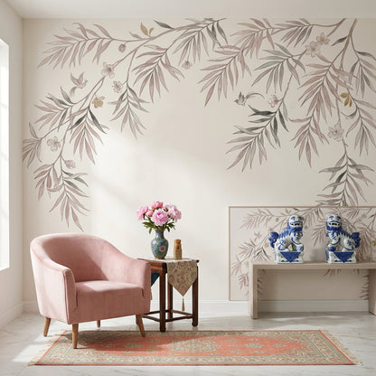 Botanical Wallpaper Watercolor Branches Wall Mural
