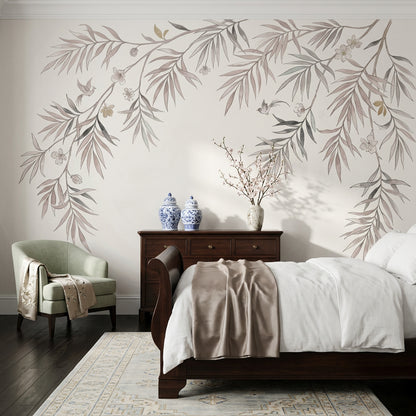 Botanical Wallpaper Watercolor Branches Wall Mural