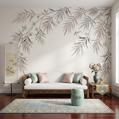 Botanical Wallpaper Watercolor Branches Wall Mural
