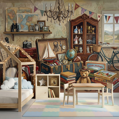 World Maps Wallpaper Atlas Cartography Removable Wall Decor