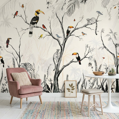 Toucan Wallpaper Tropical Birds Wall Mural