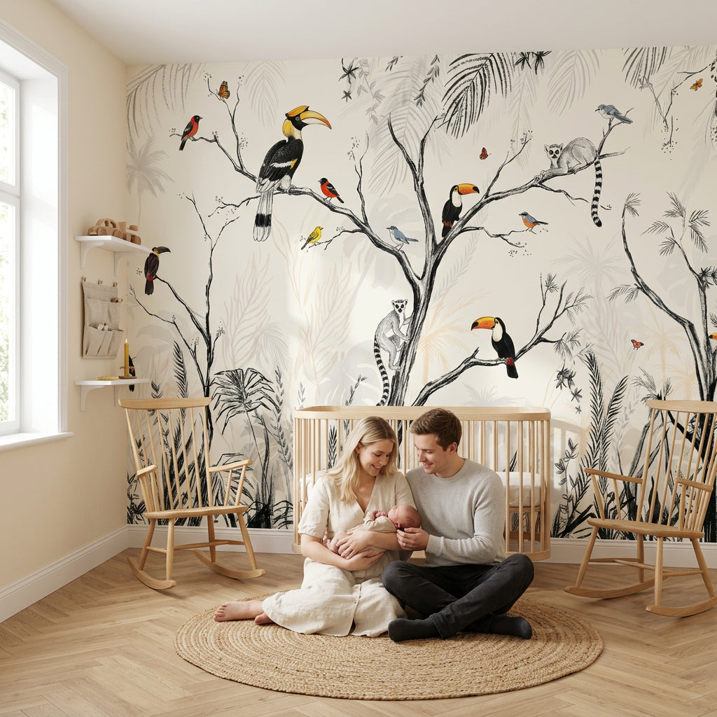 Toucan Wallpaper Tropical Birds Wall Mural