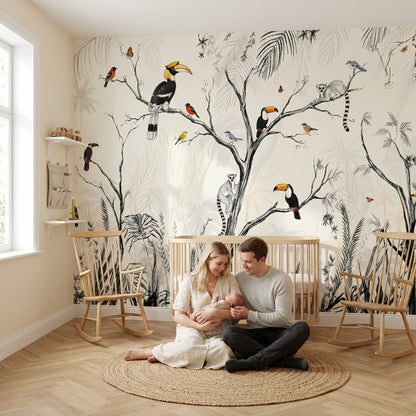 Toucan Wallpaper Tropical Birds Wall Mural