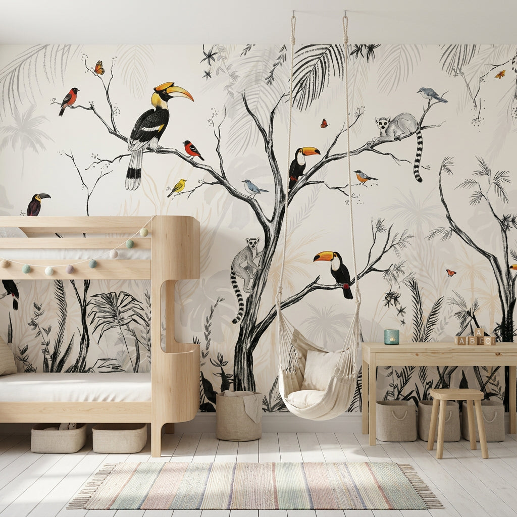 Toucan Wallpaper Tropical Birds Wall Mural