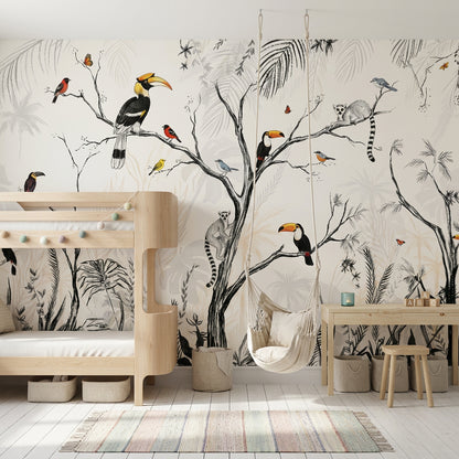 Toucan Wallpaper Tropical Birds Wall Mural