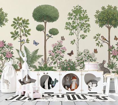 Botanical Wallpaper Woodland Removable Garden Landscape Wall Decor