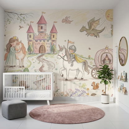 Meadow Flowers Wallpaper Wildflower Field Removable Pastoral Bloom Wall Decor