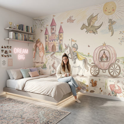 Meadow Flowers Wallpaper Wildflower Field Removable Pastoral Bloom Wall Decor