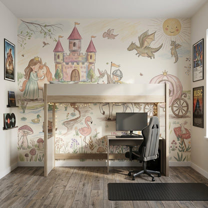 Meadow Flowers Wallpaper Wildflower Field Removable Pastoral Bloom Wall Decor