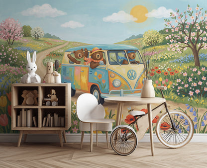 Sunny Sky Wallpaper Pastel Spring Wall Mural