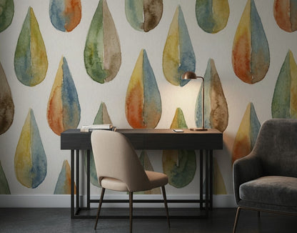 Paper Texture Wallpaper Watercolor Abstract Removable Wall Decor