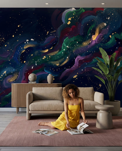 Abstract Wallpaper Nebula Galaxy Wall Mural