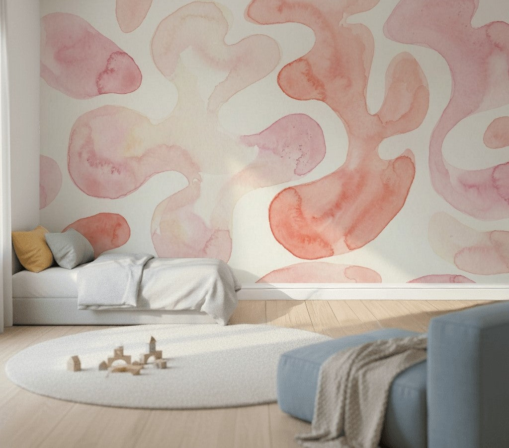 White Background Wallpaper Neutral Minimal Wall Mural