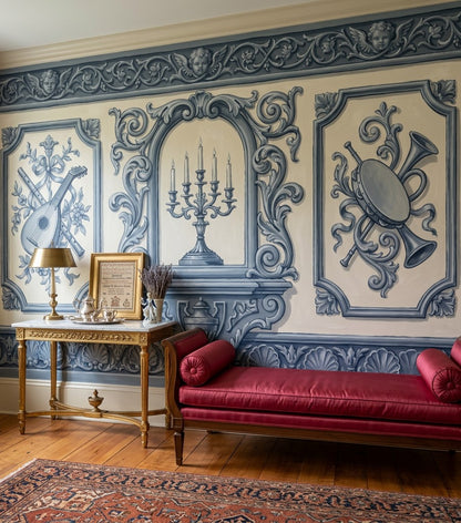 Baroque Wallpaper Ornate Classical Removable Wall Decor
