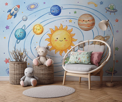 Watercolor Texture Wallpaper Painted Wash Removable Soft Pigment Wall Decor