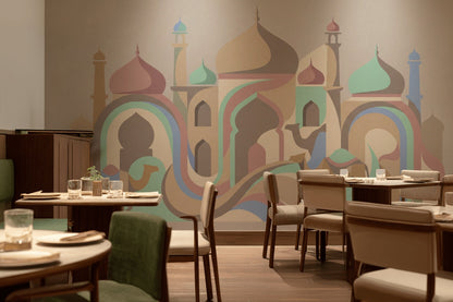 Islamic Architecture Wallpaper Desert Removable Arabian Wall Decor